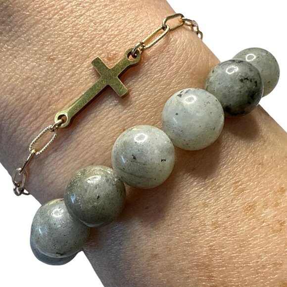 Labradorite Bracelet Jewelry crystal beaded accessories handmade boho fashion - Picture 1 of 10